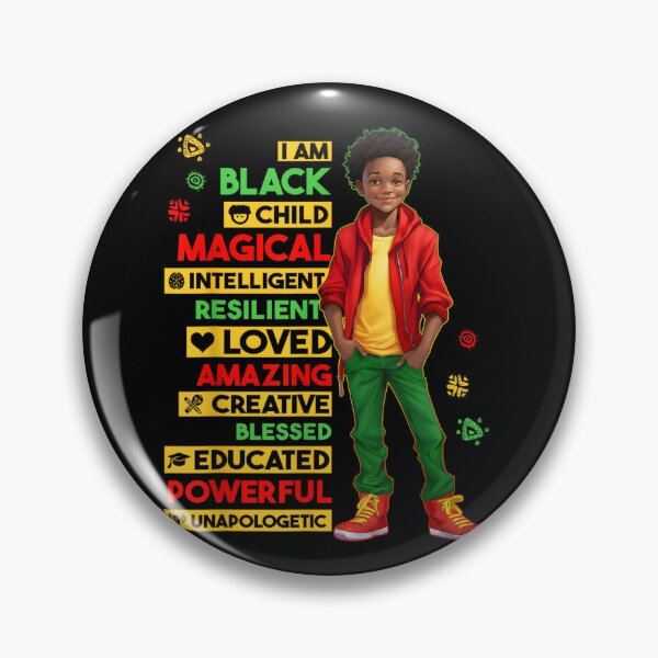 Item preview, I Am Black Child Magical Powerful Intelligent Educated Resilient Boy Portrait designed and sold by Chaya Reid.