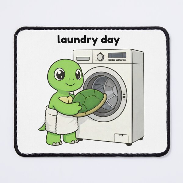 Item preview, Cute Turtle Laundry Day Cartoon designed and sold by madebysiwa.