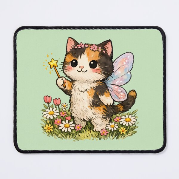 Item preview, "She was a Fairy" Calico Cat designed and sold by SpacedOutRITZ.