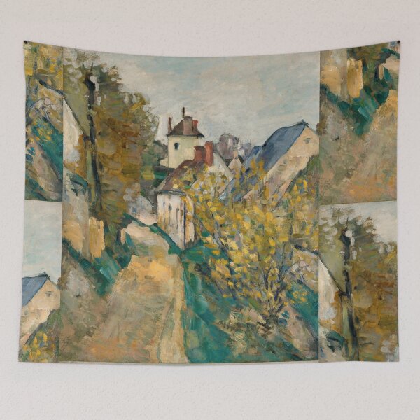 Item preview, The House of Dr Gachet in Auvers Sur Oise by Paul Cézanne: Post Impressionist Village Print designed and sold by artofuniverse.