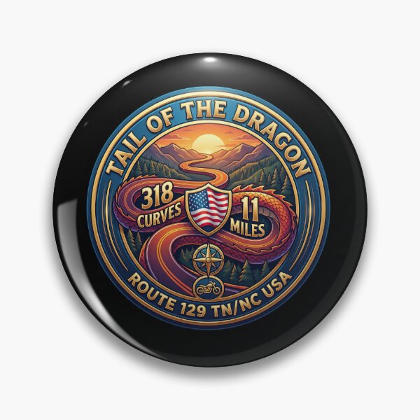 Item preview, Tail of the Dragon America Mountain Pass Illustration designed and sold by enzoade.