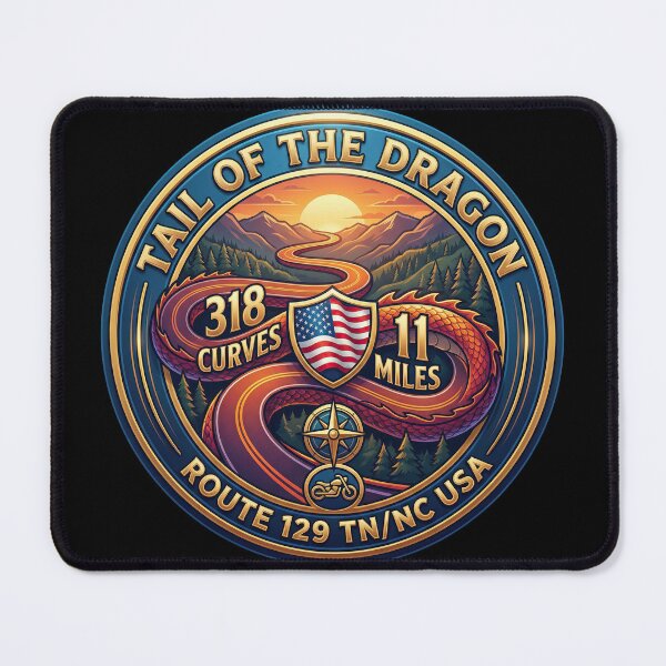 Item preview, Tail of the Dragon America Mountain Pass Illustration designed and sold by enzoade.