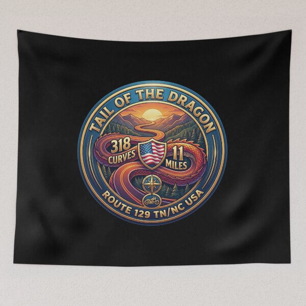 Item preview, Tail of the Dragon America Mountain Pass Illustration designed and sold by enzoade.
