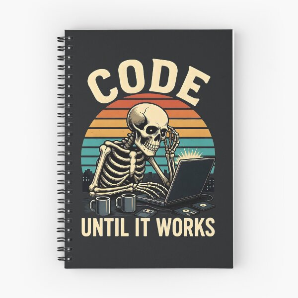 Item preview, Coding Skeleton Humor – Retro Programmer Motivation designed and sold by Taans-Creation.