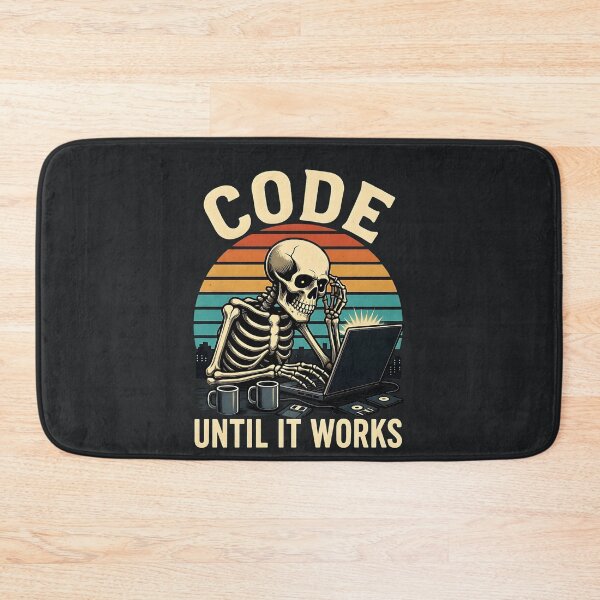 Item preview, Coding Skeleton Humor – Retro Programmer Motivation designed and sold by Taans-Creation.