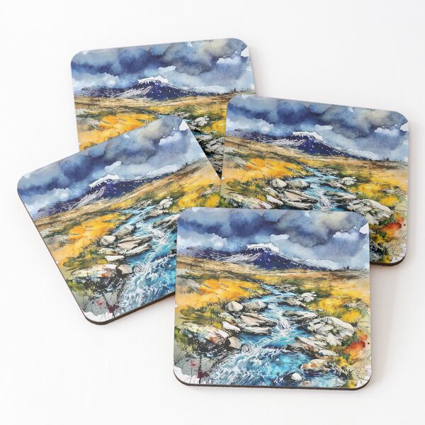 Item preview, Watercolour of a Scottish Highland Winter Stream designed and sold by davidelder.