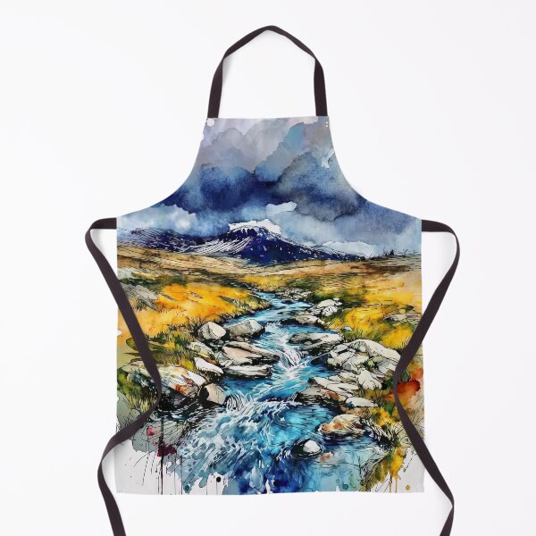 Item preview, Watercolour of a Scottish Highland Winter Stream designed and sold by davidelder.