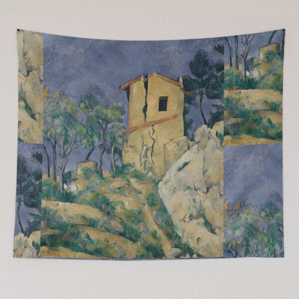 Item preview, The House With the Cracked Walls by Paul Cézanne: Post Impressionist Poster designed and sold by artofuniverse.