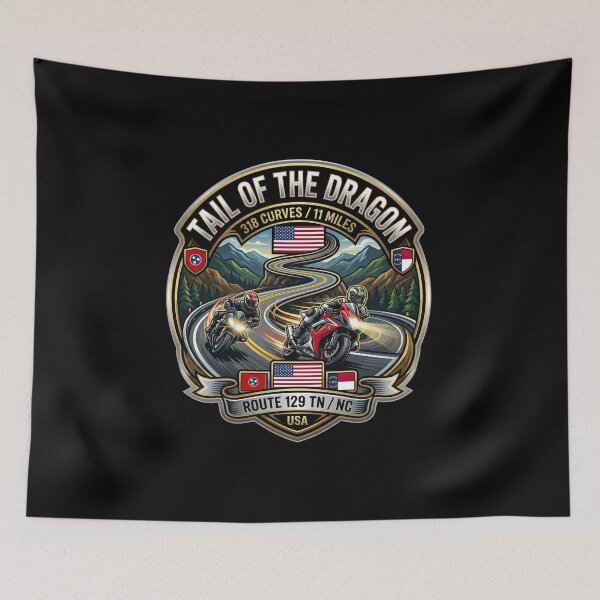 Item preview, Tail of the Dragon Scenic Mountain Road Illustration designed and sold by enzoade.