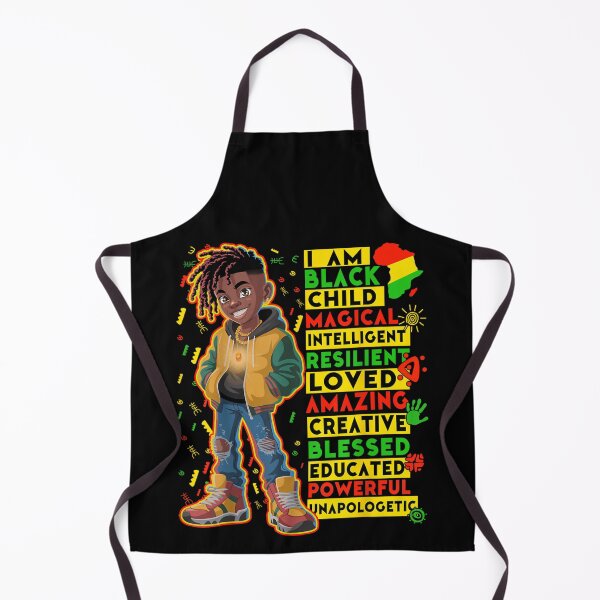 Item preview, I Am Black Child Magical Anime Boy Streetwear African Map Affirmations designed and sold by Daisy Grimes.
