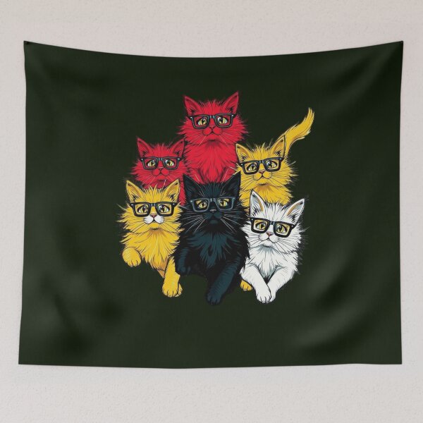 Item preview, Five Furry Cats designed and sold by GOODLOOKING10.