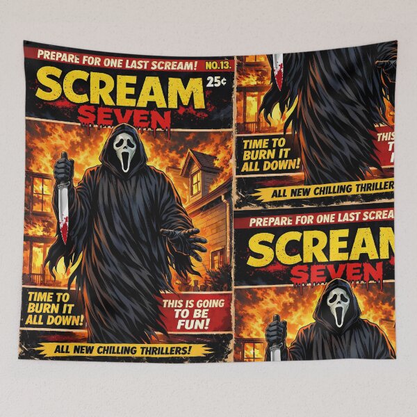 Item preview, SCREAM 7 BURN IT ALL DOWN COMIC COVER  designed and sold by Campbell0395.
