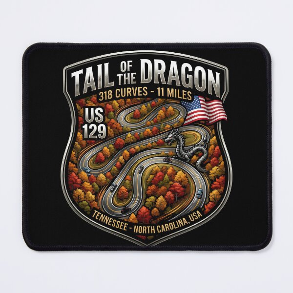 Item preview, Tail of the Dragon America Iconic Riding Road Design designed and sold by enzoade.