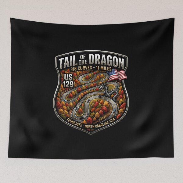 Item preview, Tail of the Dragon America Iconic Riding Road Design designed and sold by enzoade.