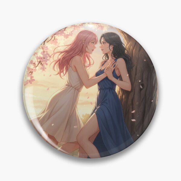 Item preview, Two majestic YURI girls in a romantic spring party designed and sold by GerwantSHOP.