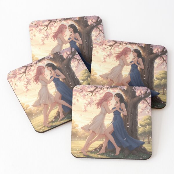 Item preview, Two majestic YURI girls in a romantic spring party designed and sold by GerwantSHOP.