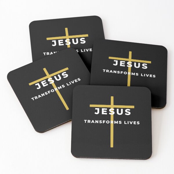 Item preview, Jesus Transforms Lives Christian Cross Design | Modern Minimalist Faith Typography designed and sold by RubenCrossArt.