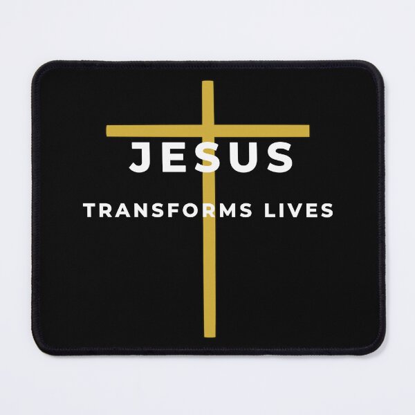 Item preview, Jesus Transforms Lives Christian Cross Design | Modern Minimalist Faith Typography designed and sold by RubenCrossArt.