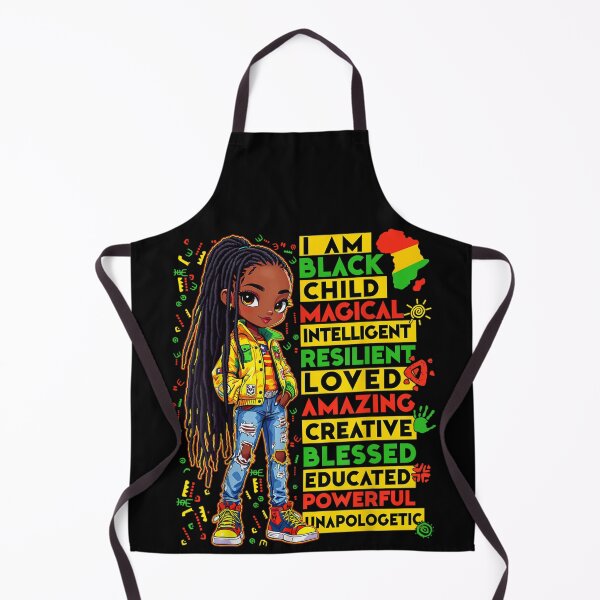 Item preview, I Am Black Child Magical Anime Girl Braids Streetwear Powerful Affirmations designed and sold by Daisy Grimes.