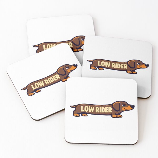 Item preview, Low Rider Dachshund – Bold Funny Wiener Dog Design designed and sold by EvolvCustoms.