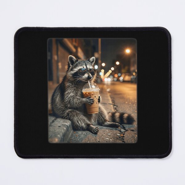 Item preview, Raccoon Drinking Iced Coffee Funny Animal Meme Men Women designed and sold by Boutkimaewab.