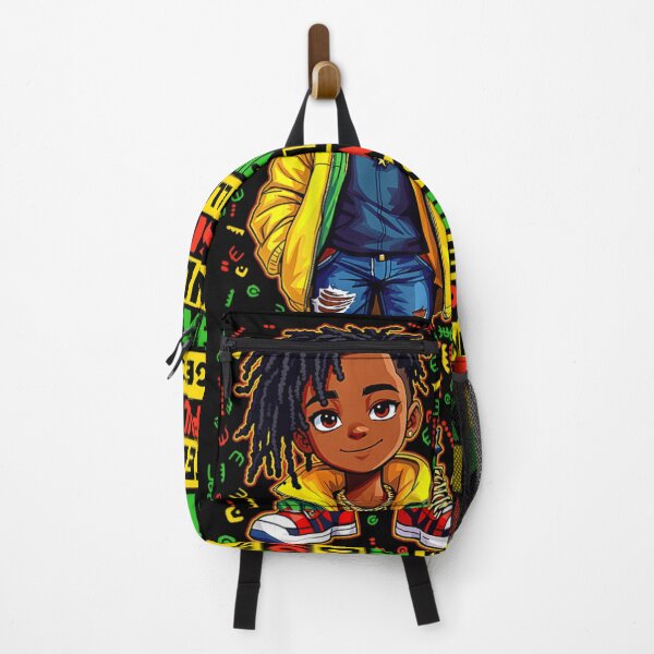 Item preview, I Am Black Child Magical Cool Anime Boy Dreadlocks Streetwear Affirmation designed and sold by Daisy Grimes.
