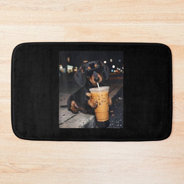 Item preview, Funny Dachshund Drinking Iced Coffee Dog Meme designed and sold by Boutkimaewab.