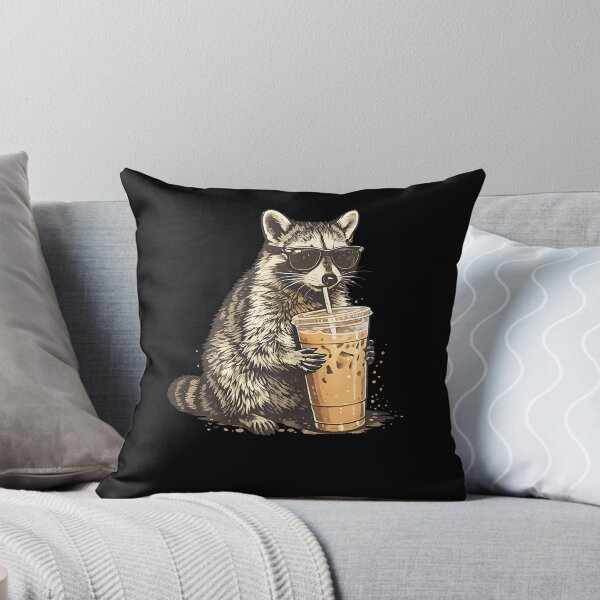 Item preview, Funny Sunglasses Raccoon Drinking Iced Coffee Lovers Meme designed and sold by Boutkimaewab.