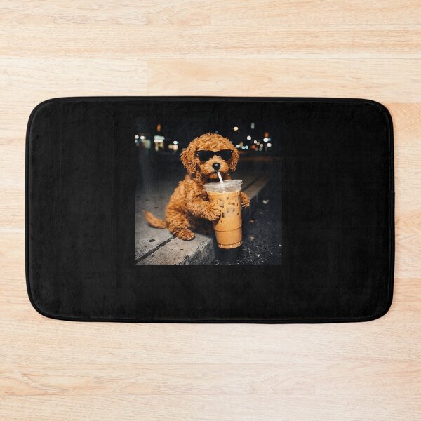 Item preview, Funny Goldendoodle Drinking Iced Coffee Animal Meme Humor designed and sold by Boutkimaewab.