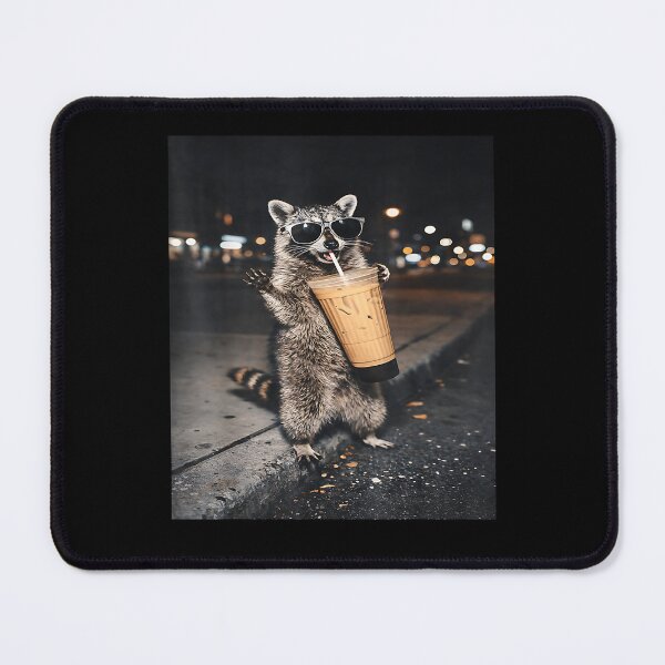 Item preview, Raccoon Drinking Iced Coffee Funny for Men, Women, and Kids designed and sold by Boutkimaewab.