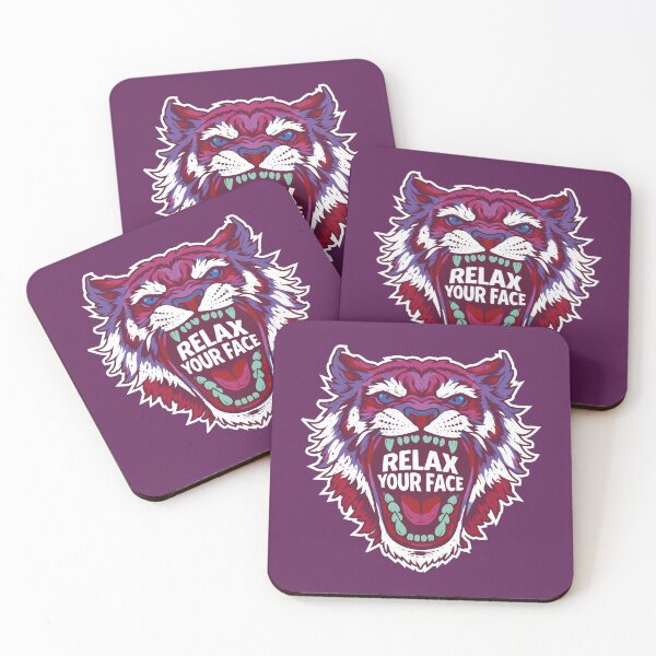 Item preview, Relax Your Face Angry Tiger Graphic designed and sold by CamaleonDesigns.