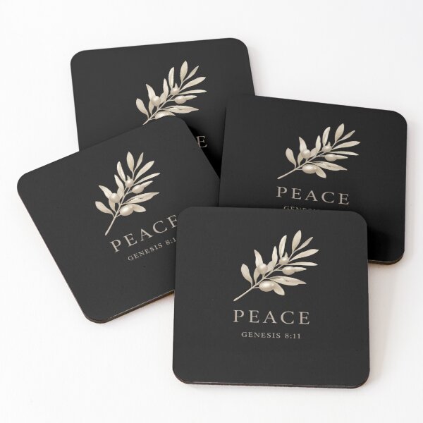 Item preview, Peace Olive Branch Scripture Design – Minimal Christian Faith Art designed and sold by astersgraphics.
