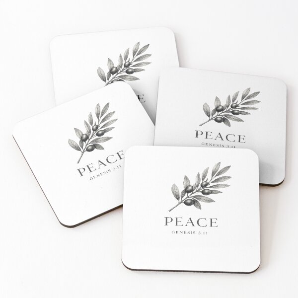 Item preview, Peace Olive Branch Scripture Design – Minimal Christian Faith Art designed and sold by astersgraphics.