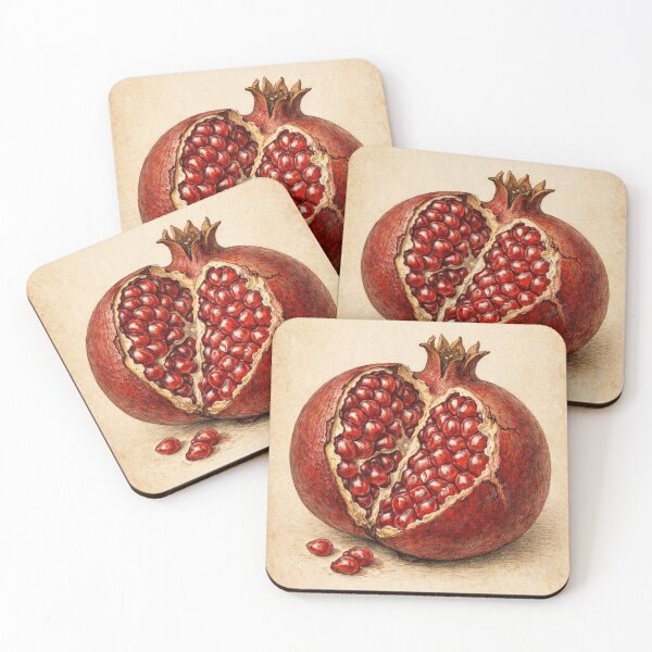 Item preview, Vintage Pomegranate Botanical Print - Rustic Mediterranean Kitchen Art designed and sold by Darlin8888.