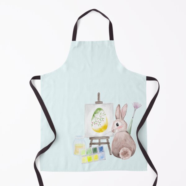 Item preview, Easter Bunny Painting Egg on Easel designed and sold by Sagi Jane Art.