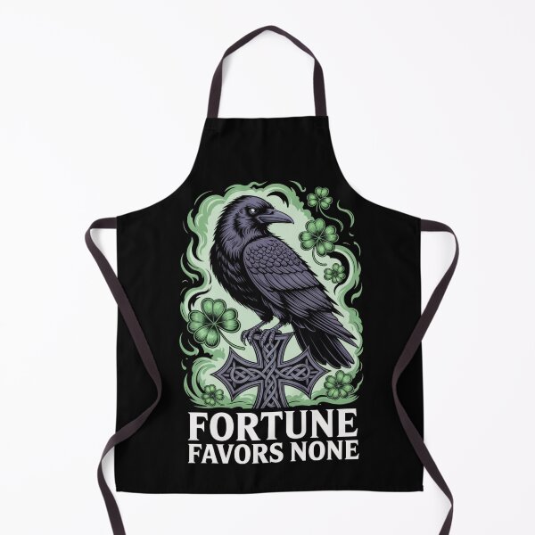 Item preview, Fortune Favors None – Celtic Cross Raven Mint Glow St. Patrick's Day designed and sold by DarylWelsh2024.