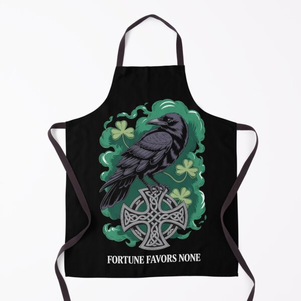 Item preview, Fortune Favors None – Celtic Cross Raven Emerald Cloud St. Patrick's Day designed and sold by DarylWelsh2024.
