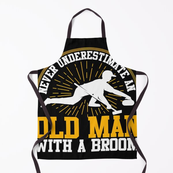 Item preview, never Underestimate An Old Man With A Broom Funny Curling designed and sold by GOHILRAHUL.