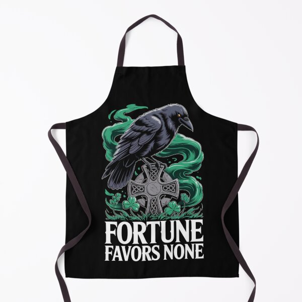 Item preview, Fortune Favors None – Celtic Graveyard Cross Raven Shamrock St. Patrick's Day designed and sold by DarylWelsh2024.