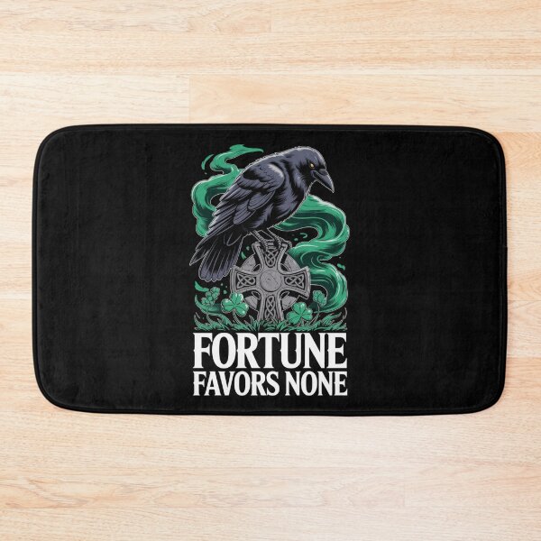Item preview, Fortune Favors None – Celtic Graveyard Cross Raven Shamrock St. Patrick's Day designed and sold by DarylWelsh2024.