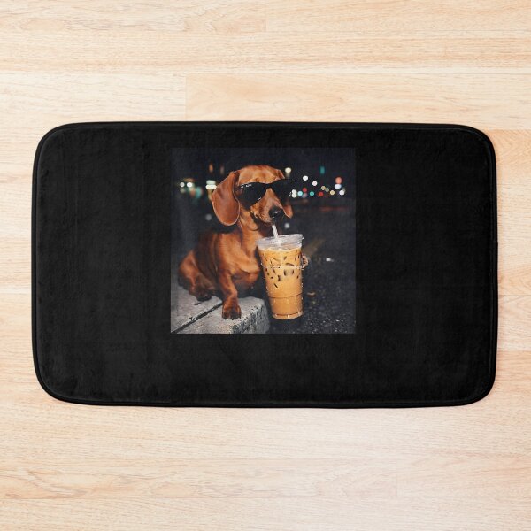 Item preview, Funny Dachshund Drinking Iced Coffee Lover Humor designed and sold by Boutkimaewab.