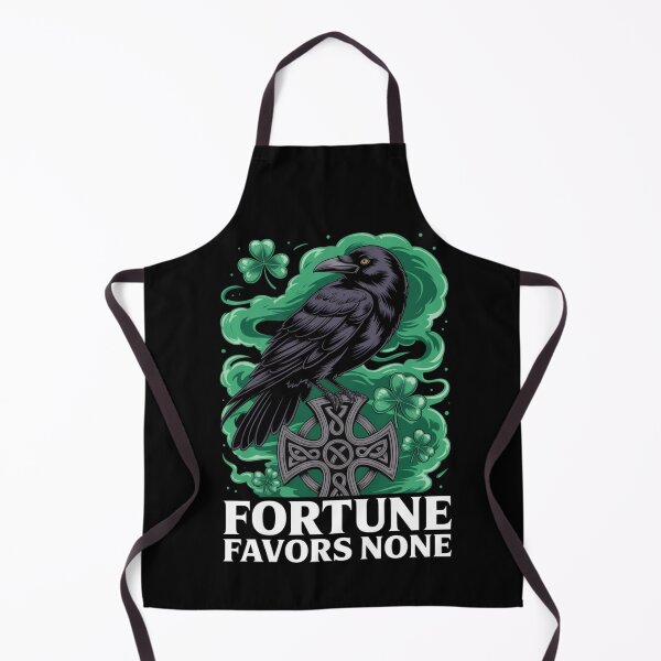 Item preview, Fortune Favors None – Celtic Cross Raven Deep Green Cloud St. Patrick's Day designed and sold by DarylWelsh2024.