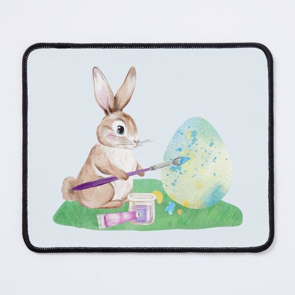 Item preview, The Easter Bunny paints eggs designed and sold by Sagi Jane Art.