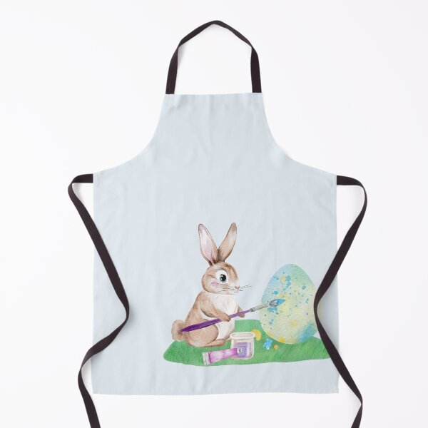 Item preview, The Easter Bunny paints eggs designed and sold by Sagi Jane Art.