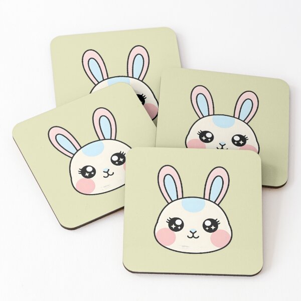 Item preview, Cute Kawaii Bunny Face Anime Style designed and sold by Dakson Design - Fantasy Art.