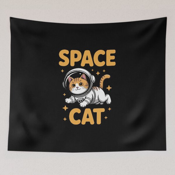 Item preview, Space Cat Cute Astronaut Kitty Cartoon Galaxy Sticker designed and sold by Enea Kelo.