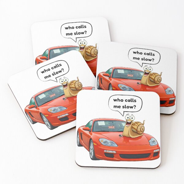 Item preview, Funny Snail on Fast Sports Car designed and sold by madebysiwa.