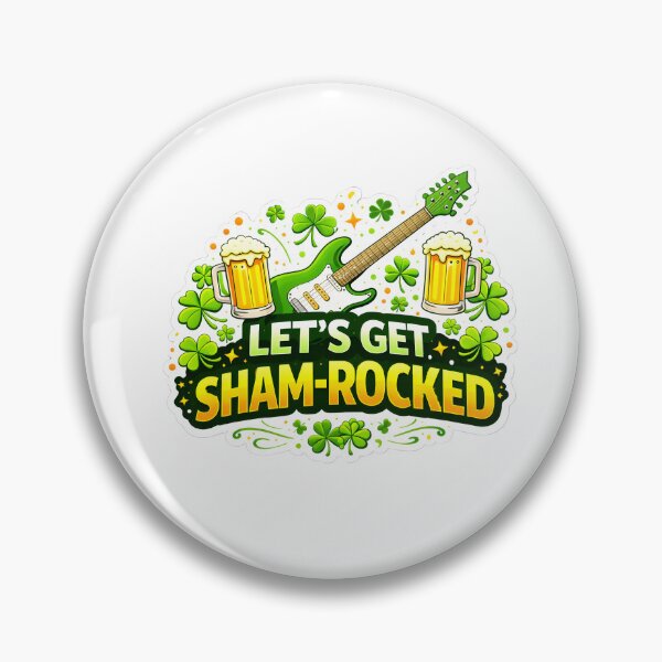 Item preview, Let’s Get Sham Rocked Funny St Patricks Day Guitar Party Design designed and sold by MoodPawsCo.