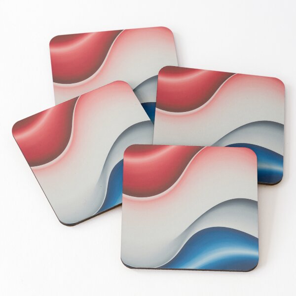 Item preview, Modern Patriotic Red White Blue Waves designed and sold by OldGloryForge.