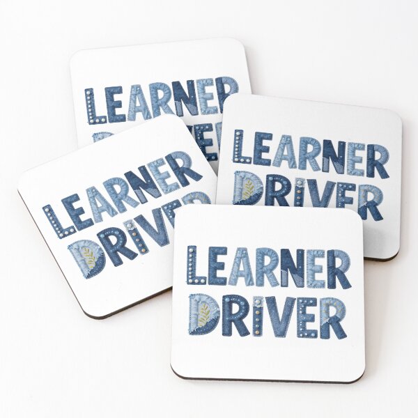 Item preview, LEARNER DRIVER - IN FAUX LETTERING designed and sold by AlexOBrienArt.